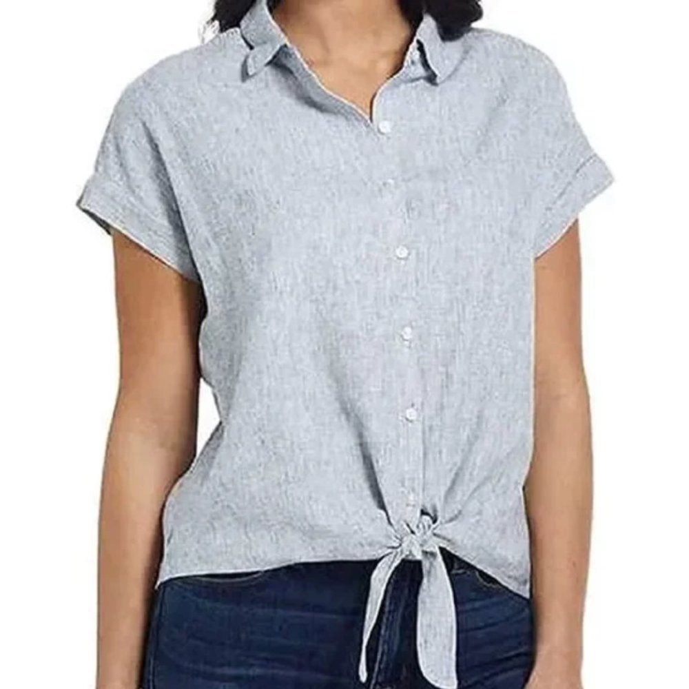 Weatherproof Vintage Womens Side Tie Front Top - XL